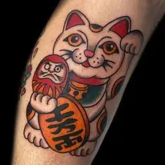 Chăm Sóc Hình Xăm Daruma Và Mèo Thần Tài Sau Khi Thực Hiện