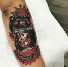 Chăm Sóc Hình Xăm Daruma Và Mèo Thần Tài Sau Khi Thực Hiện