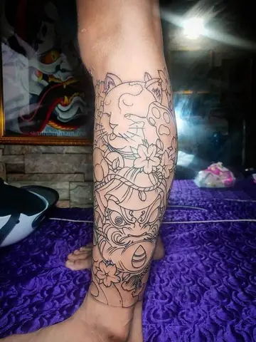 Chăm Sóc Hình Xăm Daruma Và Mèo Thần Tài Sau Khi Thực Hiện