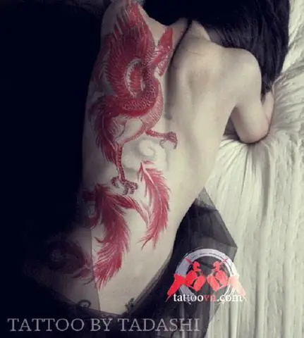 Xăm Phượng Hoàng Lửa Ở Lưng