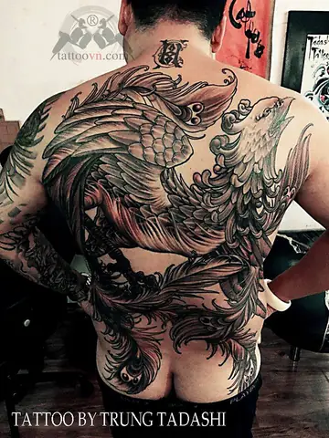 Xăm Phượng Hoàng Lửa Ở Lưng