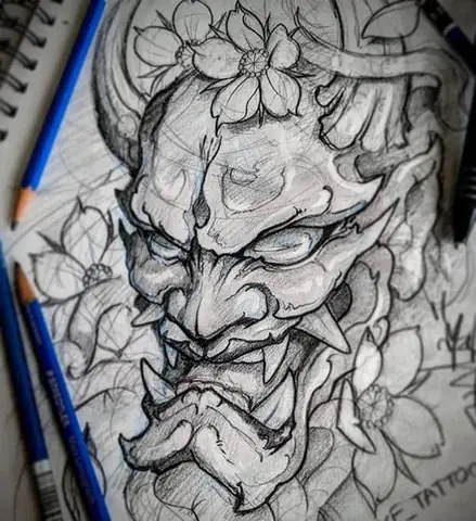 Bộ Sưu Tập Mẫu Hình Xăm Oni Hannya Đẹp Cho Nam Nữ