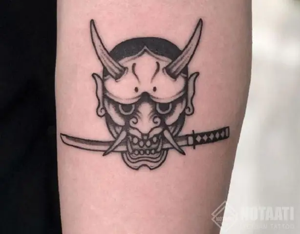 Hình Xăm Mặt Quỷ Satan Mini