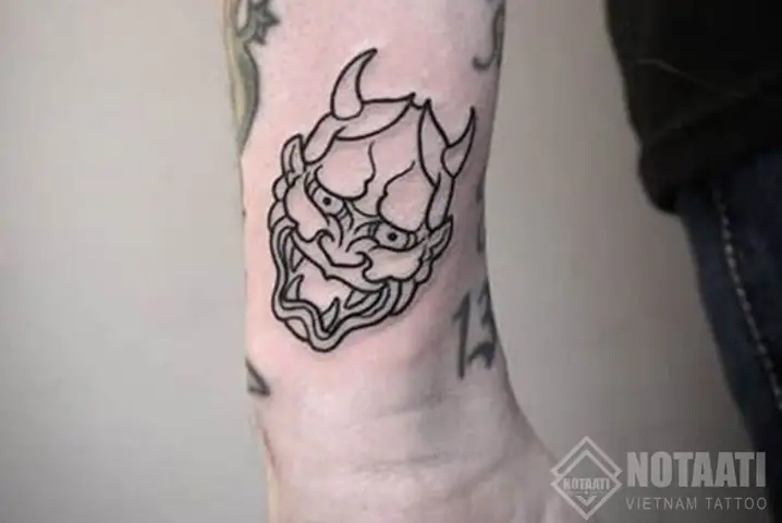 Hình Xăm Mặt Quỷ Satan Mini Hình Xăm Mặt Quỷ Satan Mini
