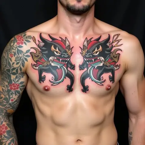 Ý Nghĩa Màu Sắc Và Các Yếu Tố Đi Kèm Trong Hình Xăm Raijin Fujin