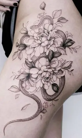 Ý Nghĩa Của Hình Xăm Rắn Và Hoa Mẫu Đơn