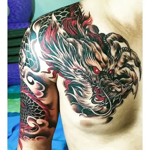 Hình Xăm Rồng Mặt Quỷ