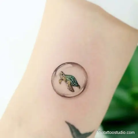 Hình Xăm Con Rùa Mini Đơn Giản Nhưng Đầy Ý Nghĩa Tại Rio Tattoo Studio