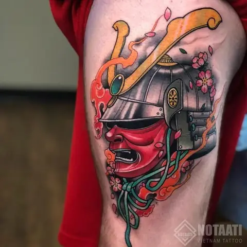Hình Xăm Samurai Mặt Quỷ