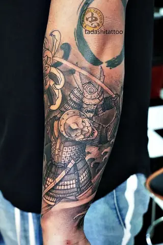 Hình Xăm Nhật Bản Samurai Ở Cánh Tay Hình Xăm Nhật Bản Samurai Ở Cánh Tay