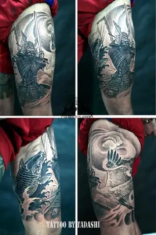 Hình Xăm Nhật Bản Samurai Ở Cánh Tay Hình Xăm Nhật Bản Samurai Ở Cánh Tay