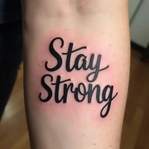 Sự Đa Dạng Trong Thiết Kế Và Vị Trí Xăm “stay Strong”