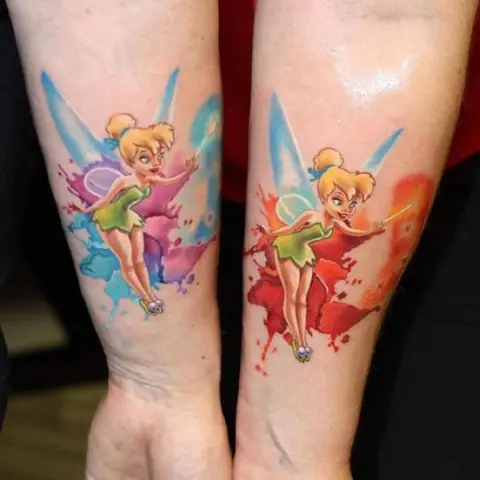 Tatuaje Campanilla Colores