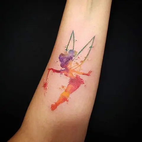 Tatuaje Campanilla Acuarela