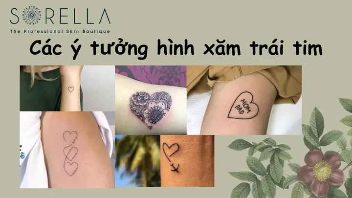 Các Ý Tưởng Hình Xăm Trái Tim Phổ Biến Hiện Nay