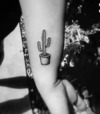 Mẫu Hình Xăm Xương Rồng Mini Và Tối Giản
