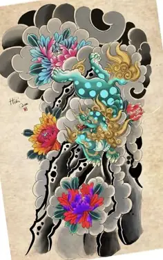 Hình Ảnh Cho Hình Xăm Full Chân Kỳ Lân: