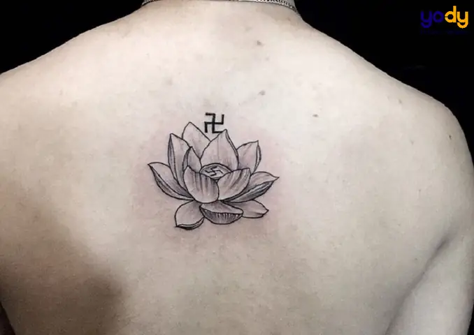 Hình Xăm Hoa Sen Đen