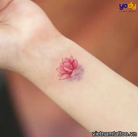 Hình Xăm Hoa Sen Hồng
