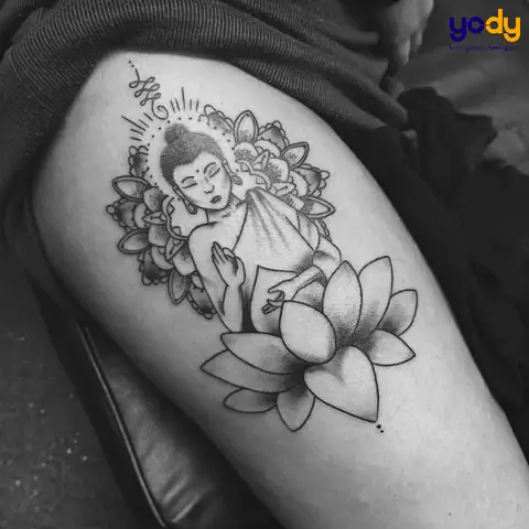 Hình Xăm Phật Và Hoa Sen