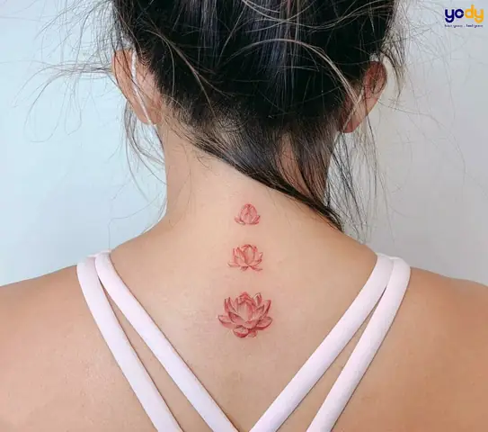 Hình Xăm Hoa Sen Đỏ