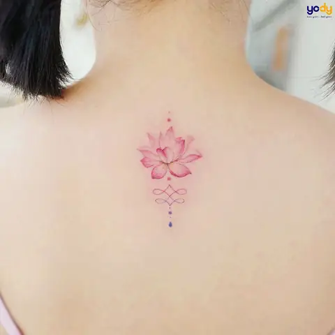 Hình Xăm Hoa Sen Đỏ