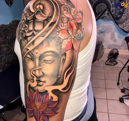 Hình Xăm Phật Và Hoa Sen