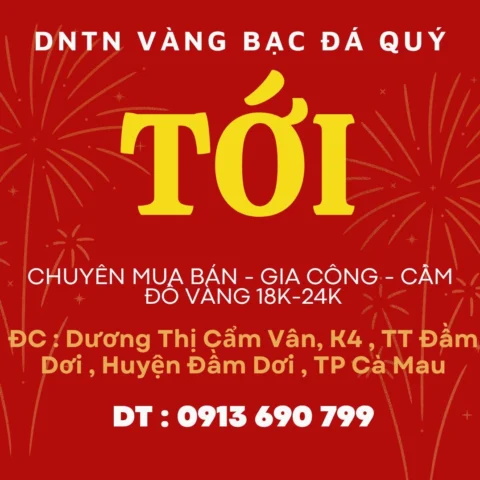 Biển hiệu Hội Kim Hoàn Cà Mau