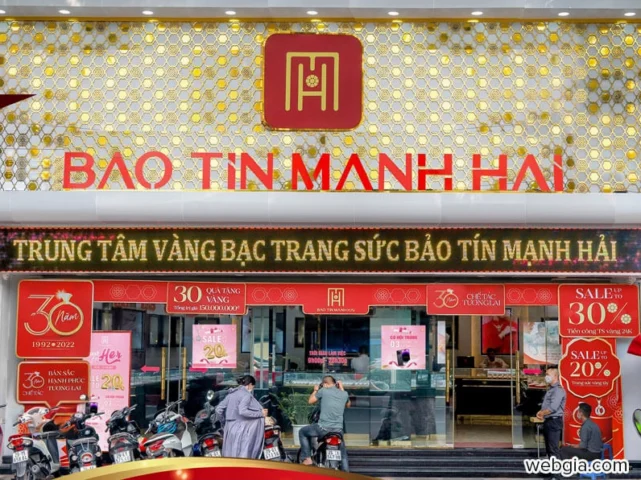 Biểu đồ giá vàng Mạnh Hải