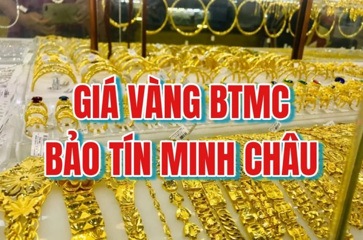 Giá vàng hôm nay tại Bảo Tín Minh Châu cập nhật mới nhất 2026 Biểu đồ giá vàng tại Bảo Tín Minh Châu