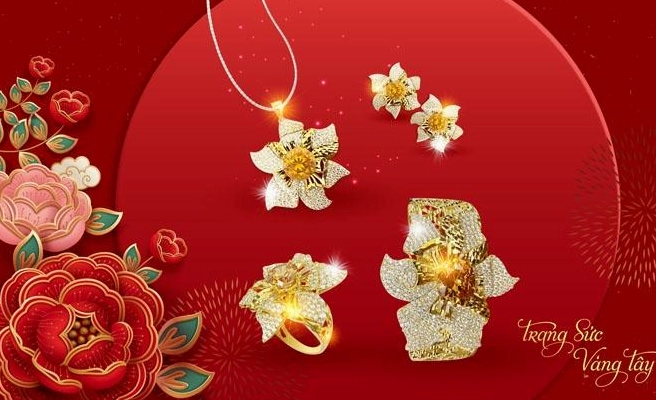 Bộ sưu tập trang sức vàng Mi Hồng sang trọng