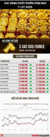 Người đang giao dịch vàng trên biểu đồ