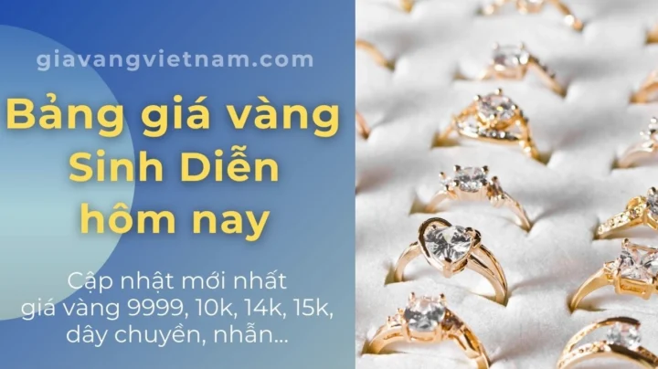 Bảng giá vàng SJC cập nhật mới nhất