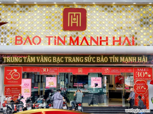 Biểu đồ giá vàng Bảo Tín Mạnh Hải