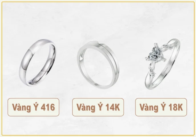 Các loại vàng Ý phổ biến trên thị trường