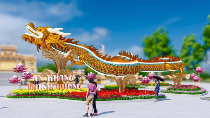 Linh vật Rồng Vàng Huế