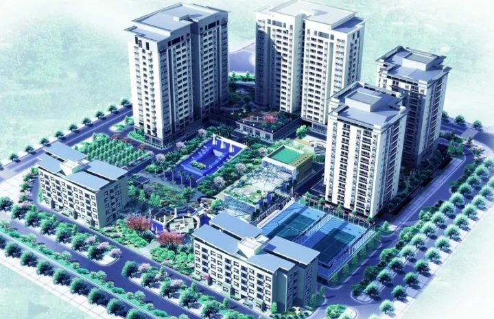 Mặt tiền nhà biệt thự sang trọng tại khu đô thị Việt Hưng