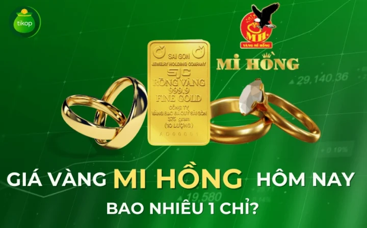 So sánh giá vàng nhẫn Mi Hồng các loại